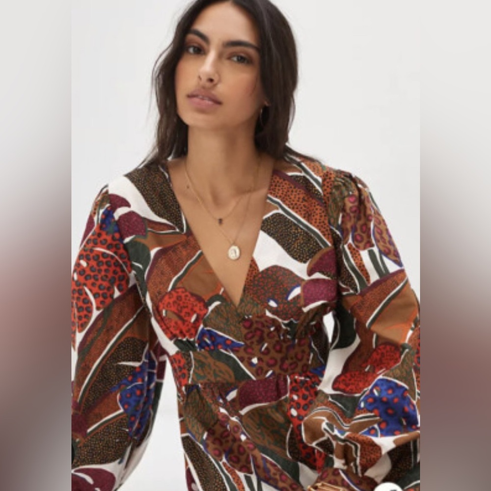 FARM Rio Multicolor Midi Dress